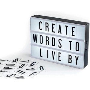 Cinema Light Box, 12"x9" - Light Box with 100 Letters and Numbers - Personalised